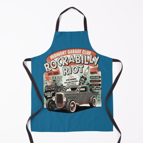 Item preview, Rockabilly Riot Hot Rod Garage Club T-Shirt | Vintage Custom Car & Rockabilly Culture Design designed and sold by ObsidianUruk.