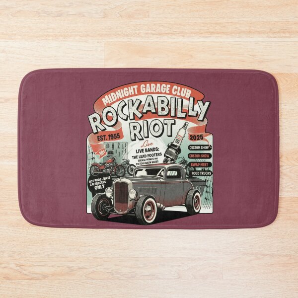 Item preview, Rockabilly Riot Hot Rod Garage Club T-Shirt | Vintage Custom Car & Rockabilly Culture Design designed and sold by ObsidianUruk.