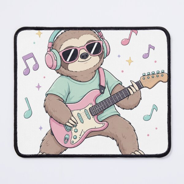 Item preview, Cool Sloth Playing Electric Guitar Headphones Music Design designed and sold by Sharlo Shop.