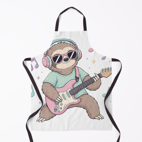 Item preview, Cool Sloth Playing Electric Guitar Headphones Music Design designed and sold by Sharlo Shop.