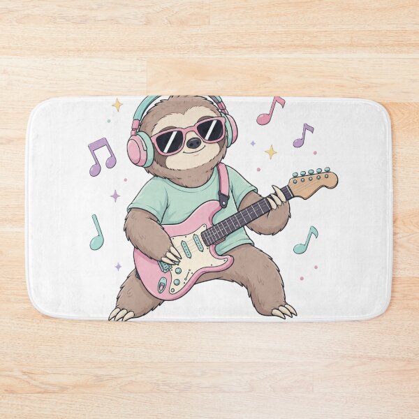 Item preview, Cool Sloth Playing Electric Guitar Headphones Music Design designed and sold by Sharlo Shop.