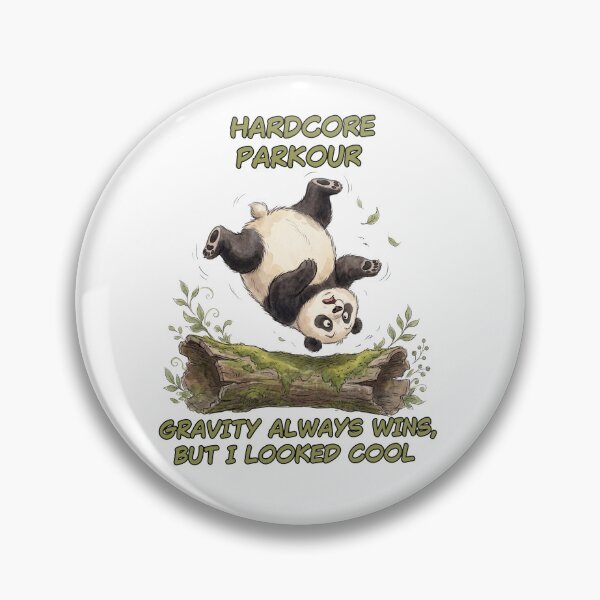 Item preview, Hardcore Parkour Clumsy Falling Panda Meme Art designed and sold by LazyBearStudio..