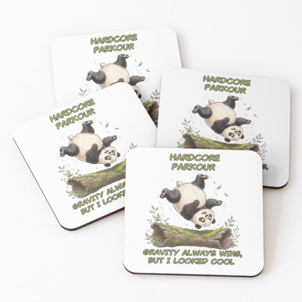Item preview, Hardcore Parkour Clumsy Falling Panda Meme Art designed and sold by LazyBearStudio..