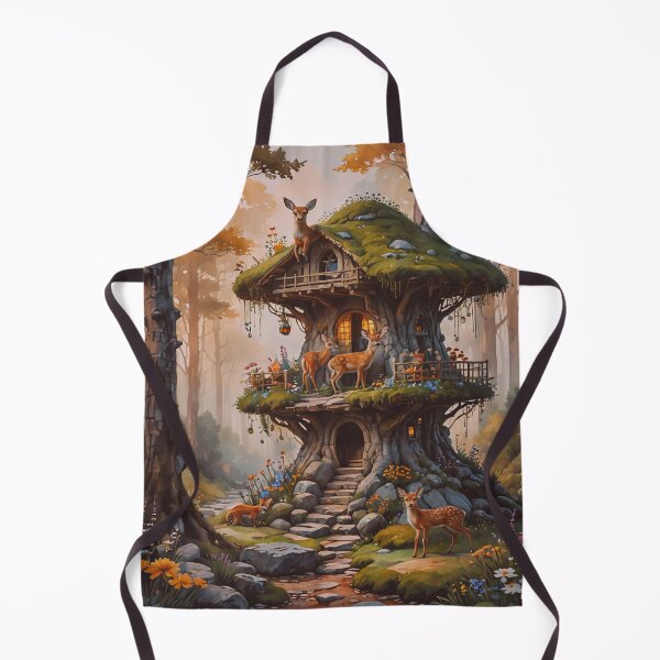 Item preview, Enchanted Deer Treehouse Wall Art designed and sold by BeautifulVirtues.