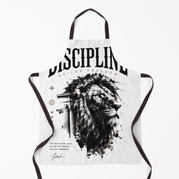 Item preview, Discipline Builds Freedom – Lion Mindset Motivational Graphic Design designed and sold by novaduman.