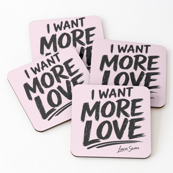 Item preview, I WANT MORE LOVE | Blush Pink Typography | Soft Feminine Quote Art designed and sold by BlueberrySwan.