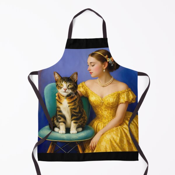 Item preview, The Lady in Gold – Classical Oil Painting Style with Tabby Cat designed and sold by UmSkelig834.