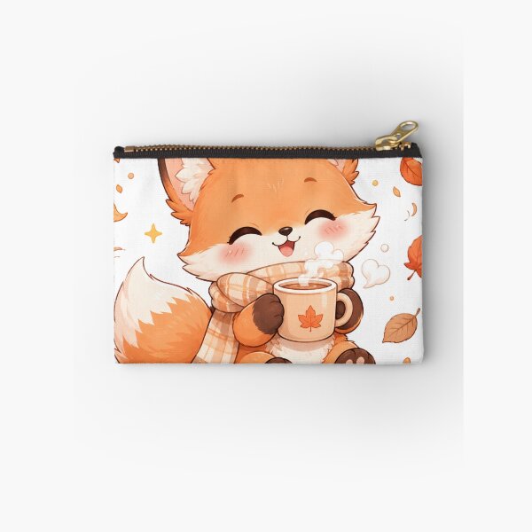 Item preview, Cute Fox Autumn Leaves Cozy Scarf Hot Coffee Design designed and sold by Sharlo Shop.