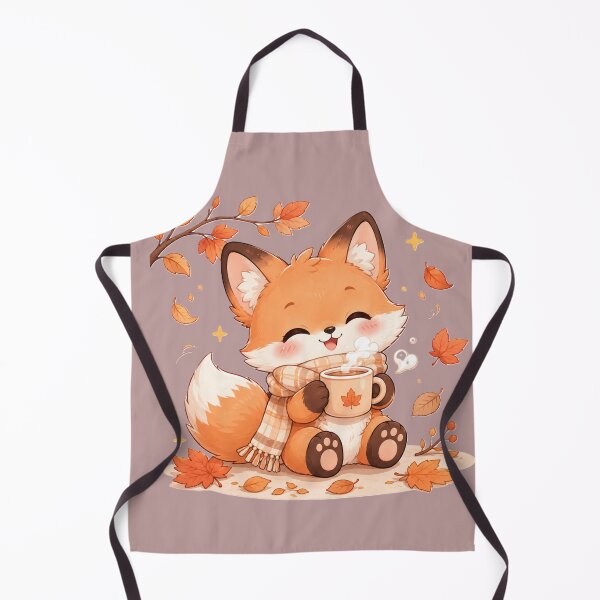 Item preview, Cute Fox Autumn Leaves Cozy Scarf Hot Coffee Design designed and sold by Sharlo Shop.