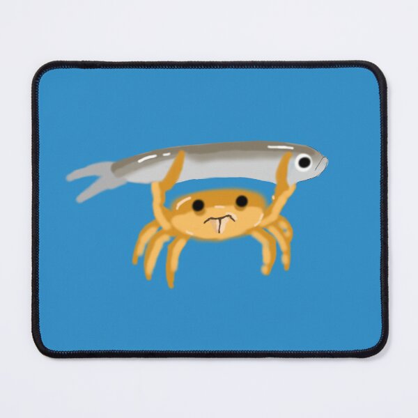 Item preview, Crab holding fish designed and sold by TorriesShop.