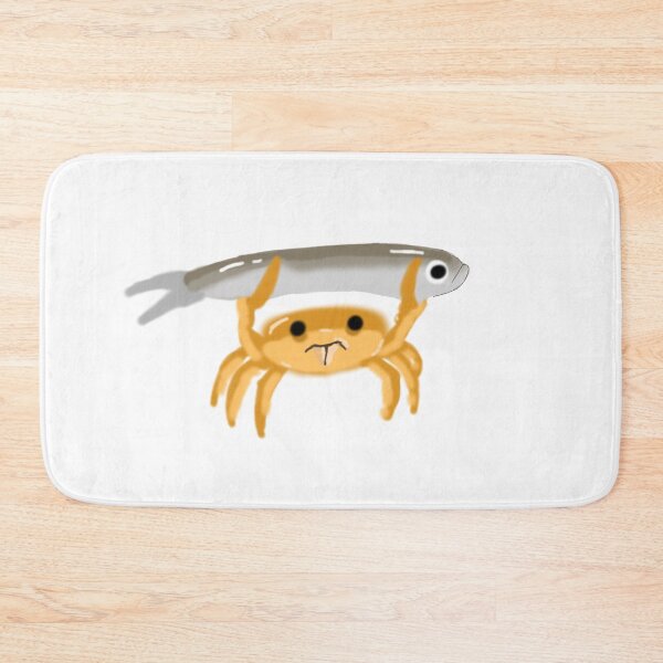 Item preview, Crab holding fish designed and sold by TorriesShop.