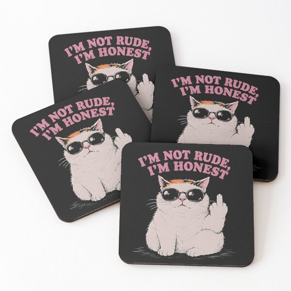 Item preview, Sarcastic Cat I'm Not Rude I'm Honest Funny Cat Lover Design designed and sold by ChaoticCatIlust.