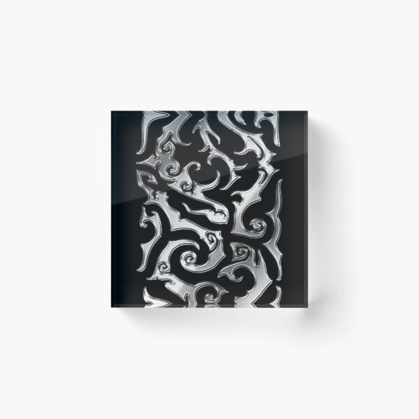 Item preview, Flowing Tribal Pattern – Abstract Organic Blackwork (chrome) designed and sold by JFOdesign.