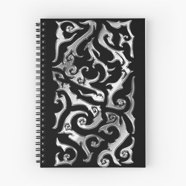 Item preview, Flowing Tribal Pattern – Abstract Organic Blackwork (chrome) designed and sold by JFOdesign.
