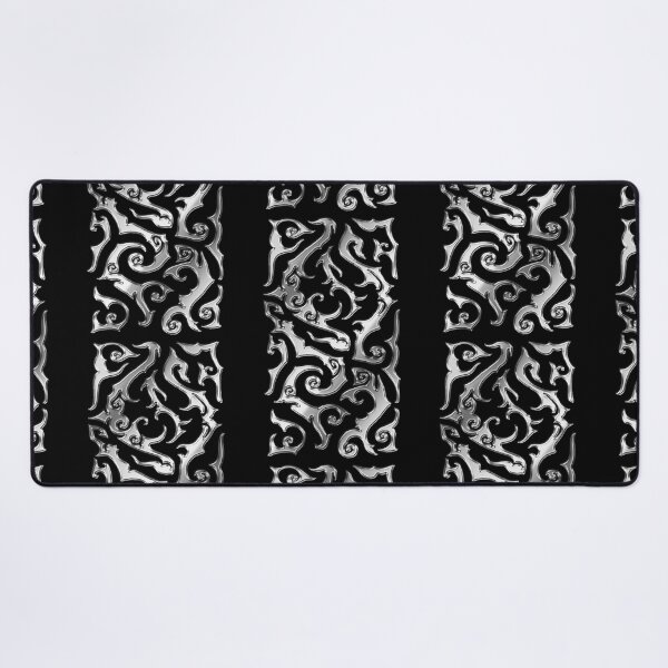 Item preview, Flowing Tribal Pattern – Abstract Organic Blackwork (chrome) designed and sold by JFOdesign.