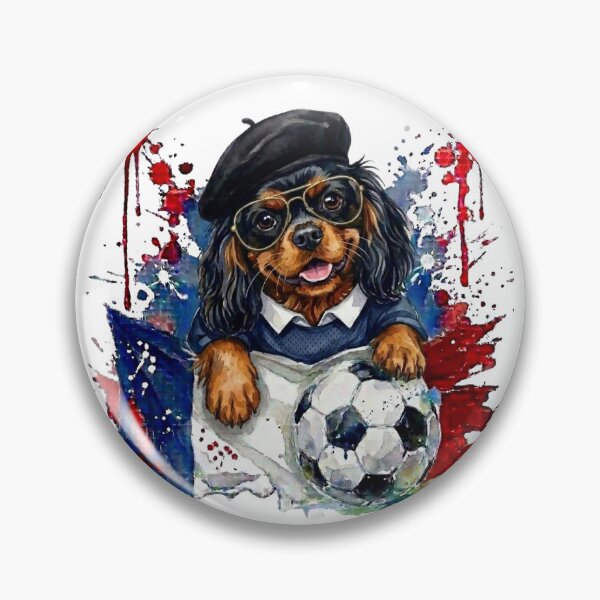Item preview, Cavalier King Charles spaniel Black and Tan World Cup France Suppawters designed and sold by The Suppawters.