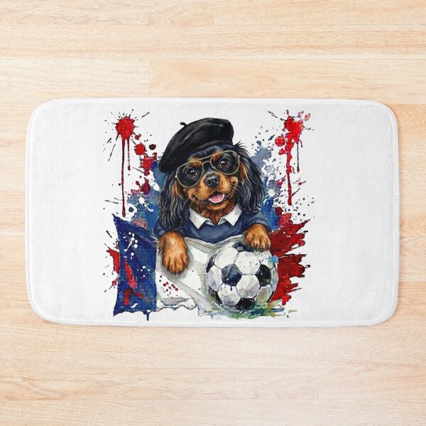 Item preview, Cavalier King Charles spaniel Black and Tan World Cup France Suppawters designed and sold by The Suppawters.