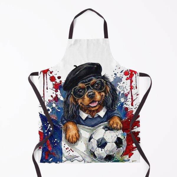Item preview, Cavalier King Charles spaniel Black and Tan World Cup France Suppawters designed and sold by The Suppawters.