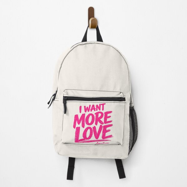 Item preview, I WANT MORE LOVE | Pink Lettering Design | Ivory Romantic Typography designed and sold by Baroness Swan.