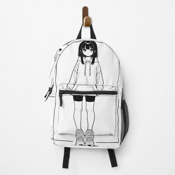 Item preview, Fashion - Girl in White Hoodie Bike Shorts Chunky Sneakers designed and sold by AnimeShin.