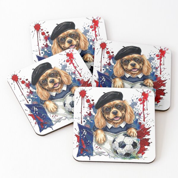Item preview, Cavalier King Charles spaniel ruby World Cup France Suppawters designed and sold by The Suppawters.
