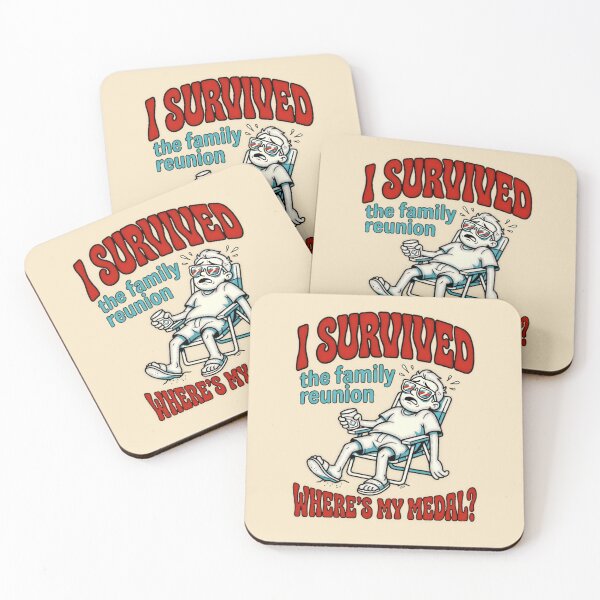 Item preview, I Survived The Family Reunion Where's My Medal Graphic — Funny Family Humor Summer Holiday  designed and sold by SkTee2k.