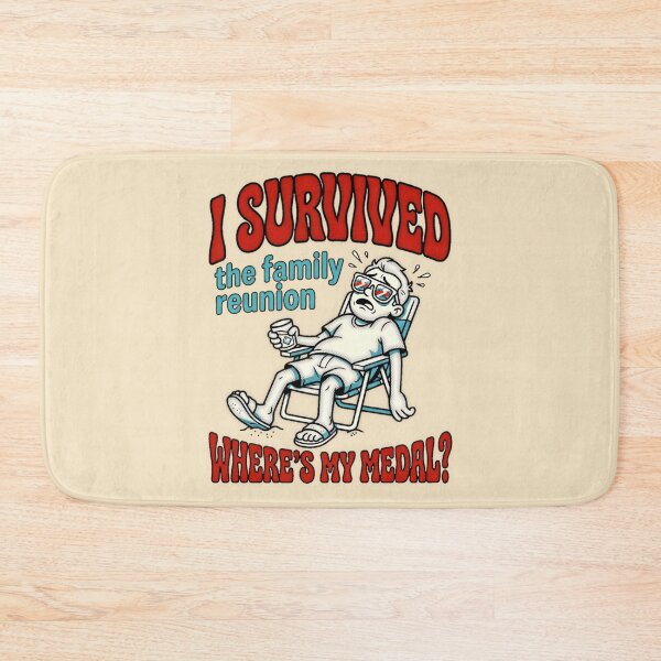 Item preview, I Survived The Family Reunion Where's My Medal Graphic — Funny Family Humor Summer Holiday  designed and sold by SkTee2k.