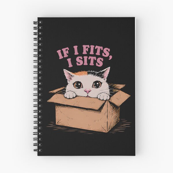 Item preview, If I Fits I Sits Cat in Box Funny Cat Lover Design designed and sold by ChaoticCatIlust.