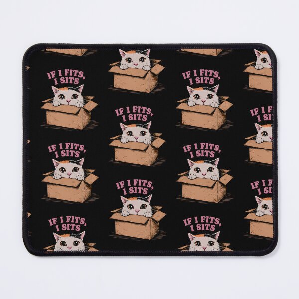 Item preview, If I Fits I Sits Cat in Box Funny Cat Lover Design designed and sold by ChaoticCatIlust.