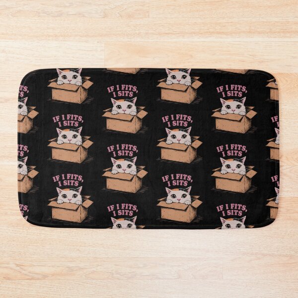 Item preview, If I Fits I Sits Cat in Box Funny Cat Lover Design designed and sold by ChaoticCatIlust.