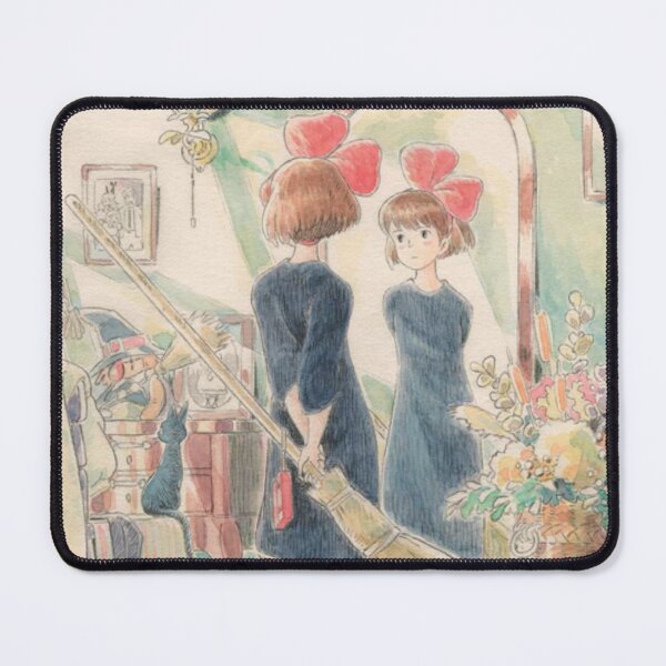 Item preview, Anime Girl Witch with Red Bow and Broom Kiki's Room designed and sold by MakersFolly.
