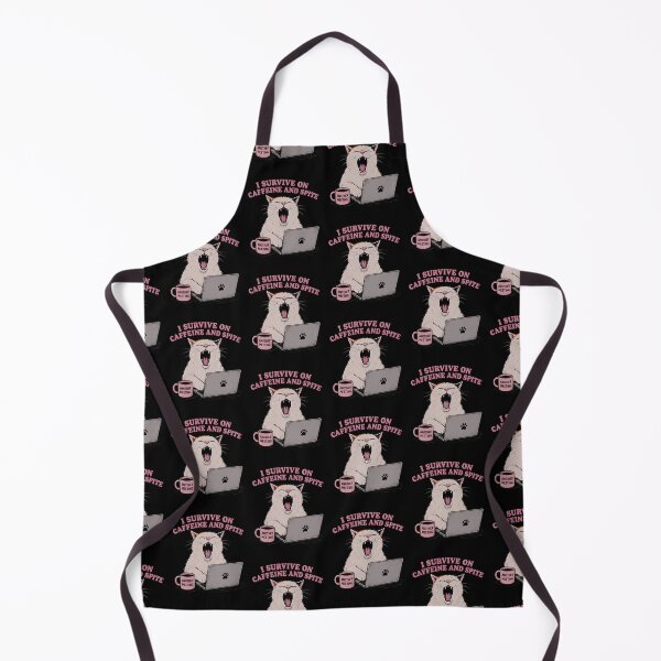 Item preview, Office Cat Surviving on Coffee and Sarcasm Funny Design designed and sold by ChaoticCatIlust.