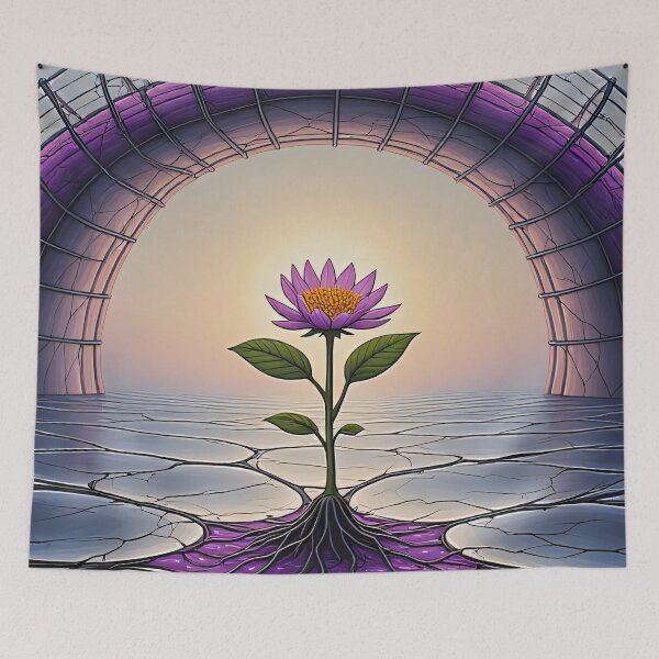 Item preview, Flower grows under futuristic archway designed and sold by Mianku | Für das Leben.