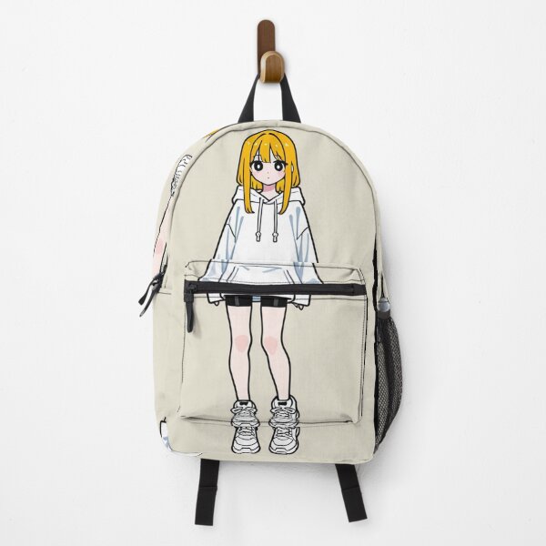 Item preview, Fashion - Girl with Yellow Hair White Hoodie Bike Shorts designed and sold by AnimeShin.