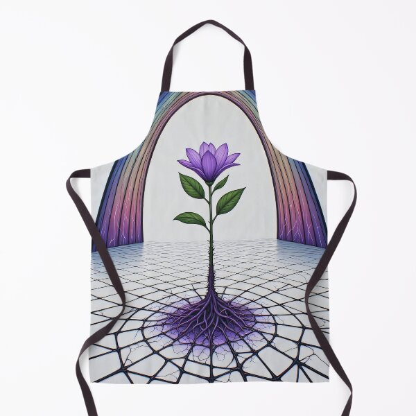 Item preview, A delicate purple flower blooms beneath a colorful rainbow. designed and sold by Mianku | Für das Leben.