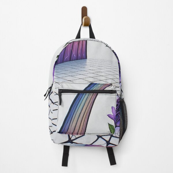 Item preview, A delicate purple flower blooms beneath a colorful rainbow. designed and sold by Mianku | Für das Leben.