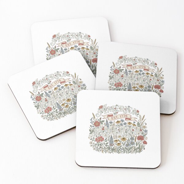 Item preview, Vintage America Wildflowers Patriotic EST 1776 Design designed and sold by Paper Drip.