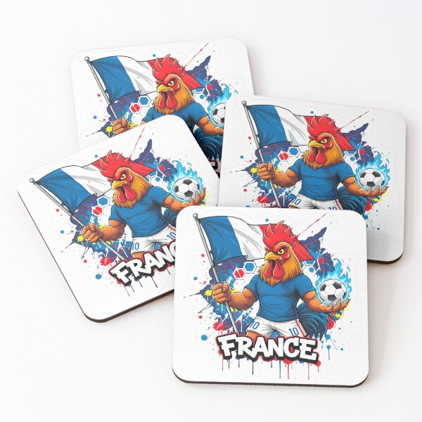 Item preview, France Football Fan Cartoon Sticker | French Football Supporter designed and sold by aminesez22.