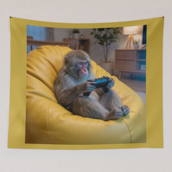 Item preview, Japanese Macaque Gamer designed and sold by Tridentulus.