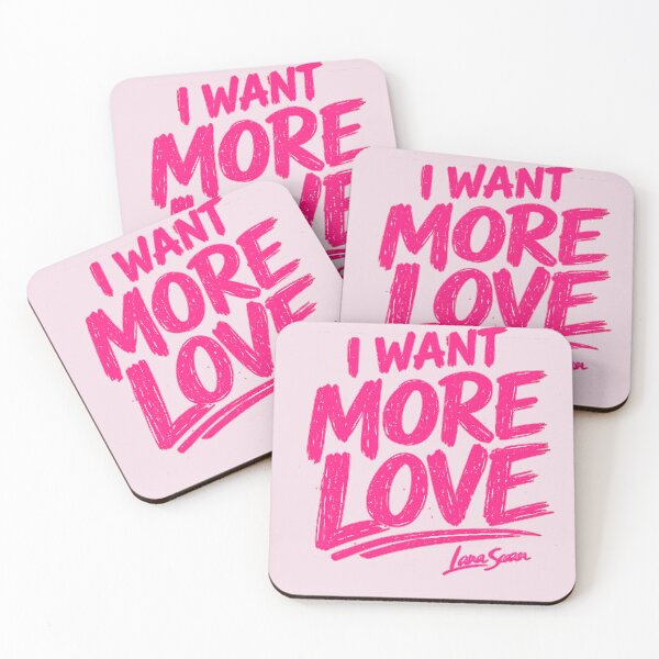 Item preview, I WANT MORE LOVE | Tone-on-Tone Pink Typography | Romantic Quote Design designed and sold by BlueberrySwan.