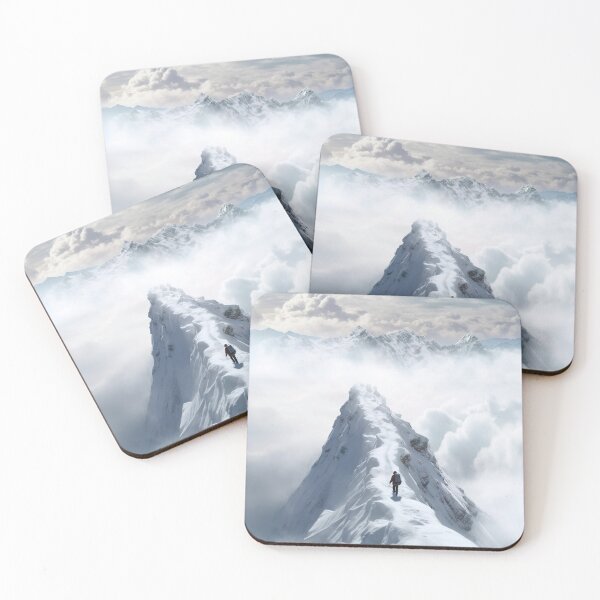 Item preview, Alone on the Peak Snowy Mountain Ridge designed and sold by Aura Collective.