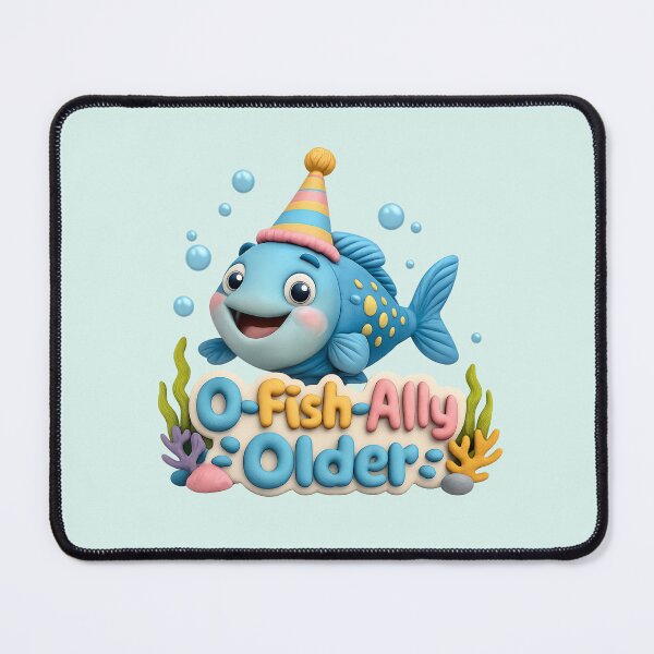 Item preview, O-Fish-Ally Older Cute Fish Birthday | Kawaii 3D Ocean Animal Party Fish Art designed and sold by Moons Studio.
