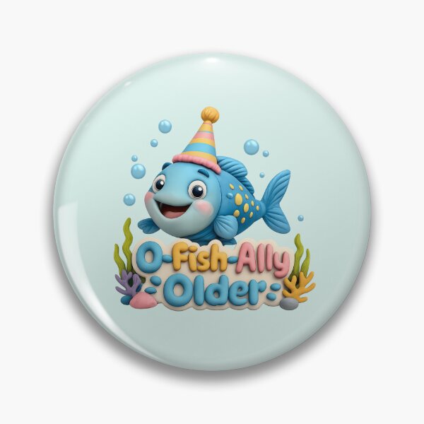 Item preview, O-Fish-Ally Older Cute Fish Birthday | Kawaii 3D Ocean Animal Party Fish Art designed and sold by Moons Studio.