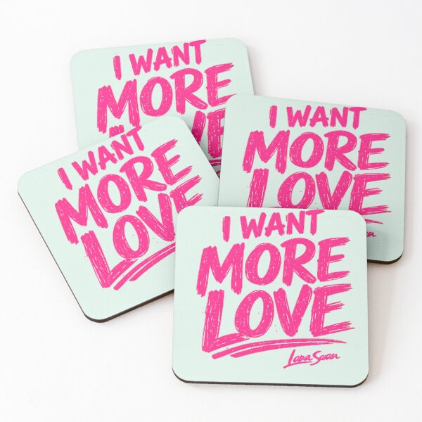 Item preview, I WANT MORE LOVE | Mint Typography Print | Fresh Statement Design designed and sold by BlueberrySwan.