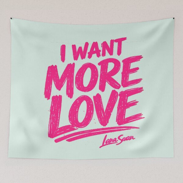 Item preview, I WANT MORE LOVE | Mint Typography Print | Fresh Statement Design designed and sold by BlueberrySwan.