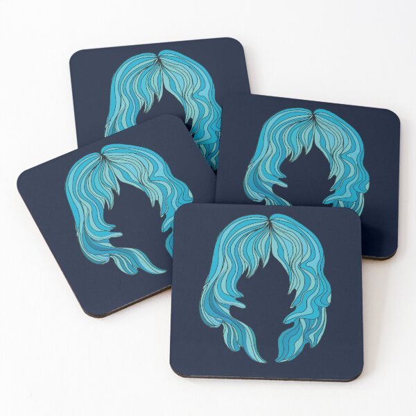 Item preview, Ethereal Mermaid Blue Ocean Flowing Hair Silhouette designed and sold by Karin Taylor.