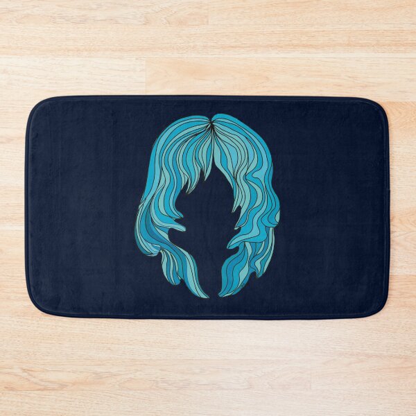 Item preview, Ethereal Mermaid Blue Ocean Flowing Hair Silhouette designed and sold by Karin Taylor.