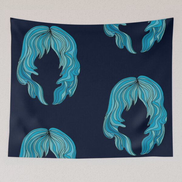 Item preview, Ethereal Mermaid Blue Ocean Flowing Hair Silhouette designed and sold by Karin Taylor.