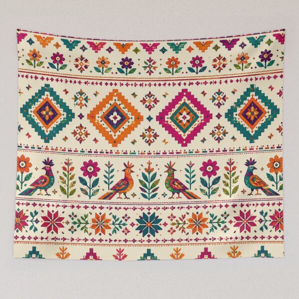 Item preview, Mexico - Oaxaca Folk Art Garden Pattern  designed and sold by Myra365Art.