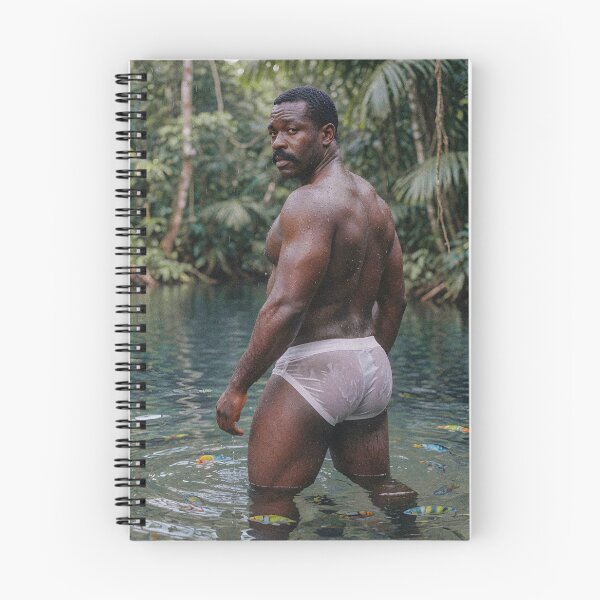 Item preview, Muscular Jungle Man in Wet White Briefs designed and sold by ZhivanCrimson.